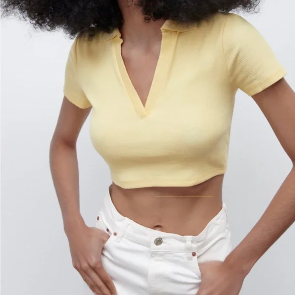 Zara - Polo Crop Top - Picture 3 of 6